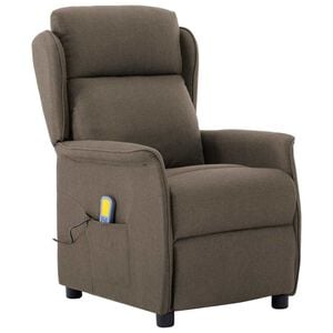 vidaXL Massagestoel Taupe 93.5 x 67.5 x 101.5 cm Stof