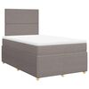vidaXL Boxspring met matras stof taupe 120x190 cm