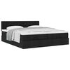 vidaXL Ottoman bed met matrassen 200x200cm stof zwart