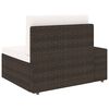 vidaXL 4-delige Loungeset poly rattan bruin