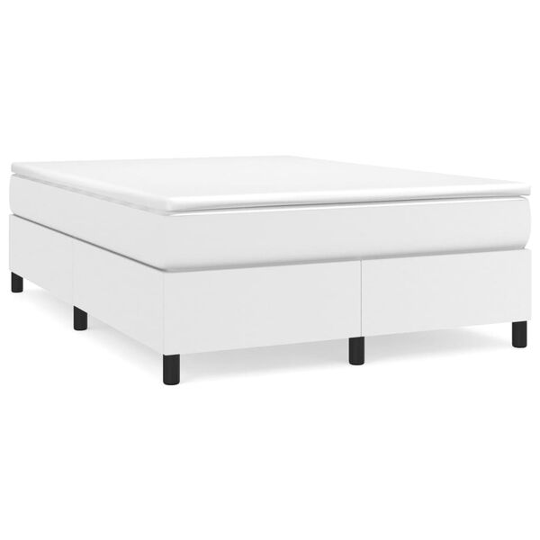vidaXL Boxspring bed kunstleer wit 140x200 cm