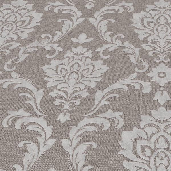 vidaXL 4 st Vliesbehangrollen ornament druk 0,53x10 m taupe
