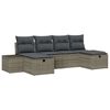 vidaXL Tuin Sofa Set 6 st Grijs poly rattan