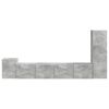 vidaXL Tv-meubelset Wandgemonteerd 3 pcs Beton Grijs Bewerkt hout