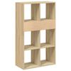 vidaXL Boekenkast 66x31x112 cm bewerkt hout sonoma eikenkleurig