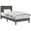 vidaXL Bedframe met hoofdeinde Donkergrijs 90 x 190 cm Katoen Stof