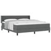 vidaXL Boxspringbed met matras Donkergrijs 200 x 180 cm Polyester
