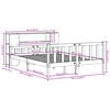 vidaXL Bed met boekenkast zonder matras grenenhout wit 160x200 cm