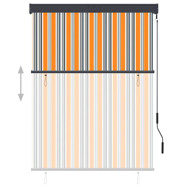 vidaXL Rolgordijn voor buiten 120x250 cm geel en blauw