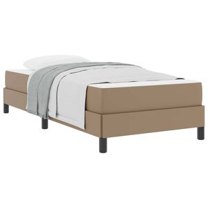 vidaXL Bedframe met matras Cappuccino 80 x 200 cm Stof