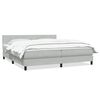 vidaXL Boxspring met matras fluweel lichtgrijs 200x210 cm