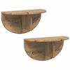 vidaXL Wandplank 2 pcs Artisan Eiken 48 x 24 x 24 cm Bewerkt hout