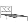 vidaXL Bedframe met hoofdbord metaal zwart 90x190 cm