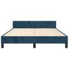 vidaXL Bedframe zonder matras 140x200 cm fluweel donkerblauw