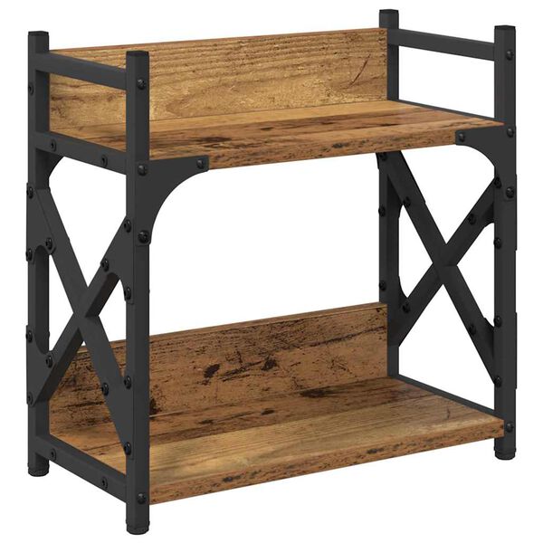 vidaXL Printerstand Oud Hout 40 x 20 x 40 cm Bewerkt hout