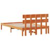 vidaXL Bedframe met hoofdeinde Bruin 135 x 190 cm Massief grenenhout