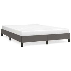 vidaXL Bedframe kunstleer grijs 140x200 cm