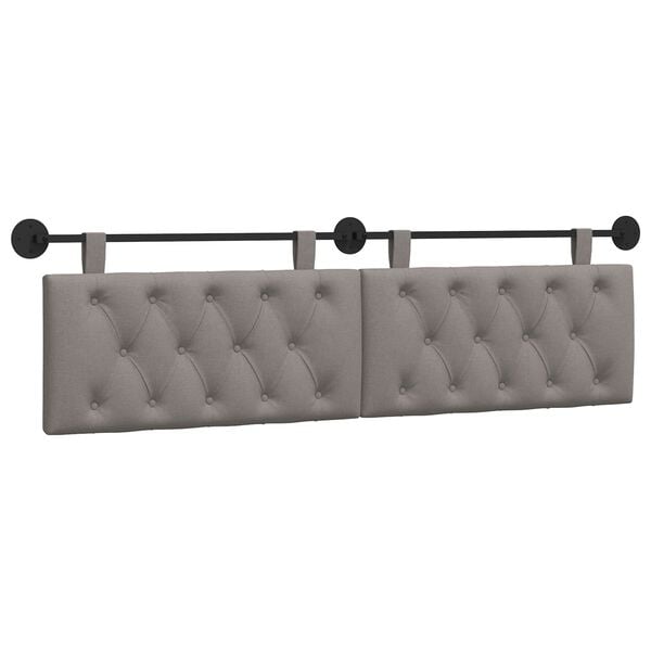 vidaXL Hangend Hoofdeinde Wandgemonteerd Taupe 170 x 55 x 7 cm Stof