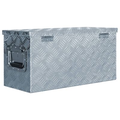 vidaXL Aluminium kist 61,5x26,5x30 cm zilverkleurig