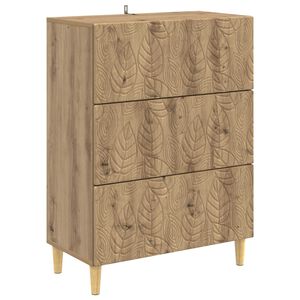 vidaXL Ladenkast 66 x 34,5 x 90 cm Bewerkt hout Artisanaal eiken