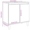 vidaXL Wastafelkast 58x33x60 cm bewerkt hout artisanaal eikenkleur