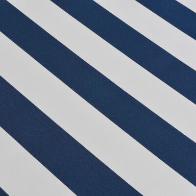 vidaXL Luifel handmatig uittrekbaar 500 cm blauw/wit