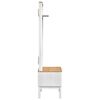 vidaXL Halkast met plank FLORO Wit 50 x 40 x 158 cm Massief Vurenhout