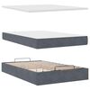 vidaXL Ottoman bed met matrassen 120x200cm fluweel donkergrijs