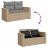 vidaXL 11-delige Tuinset met kussens poly rattan beige
