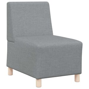 vidaXL Modulaire bank zonder armleuningen lichtgrijs 55 cm stof