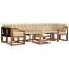 vidaXL Buiten bankenset met kussen 8 pcs Natuurlijk en Beige