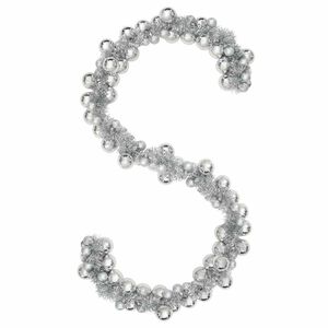 vidaXL Kerstbal Guirlande LED's Zilver 186 cm Polystyreen