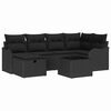 vidaXL Tuin Sofa Set 7 st Poly riet