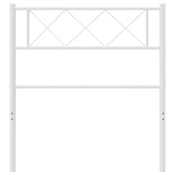 vidaXL Vervangend hoofdbord 75 cm metaal wit