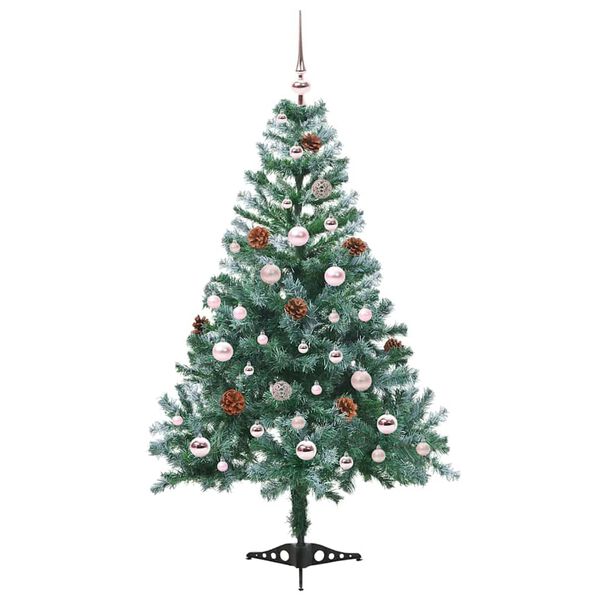 vidaXL Kunstkerstboom met 150 LED Groen 150 cm PVC en Staal