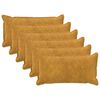 vidaXL Kussensloop 6 st HOUTEN Geel 40 x 70 cm Microfiber Fleece