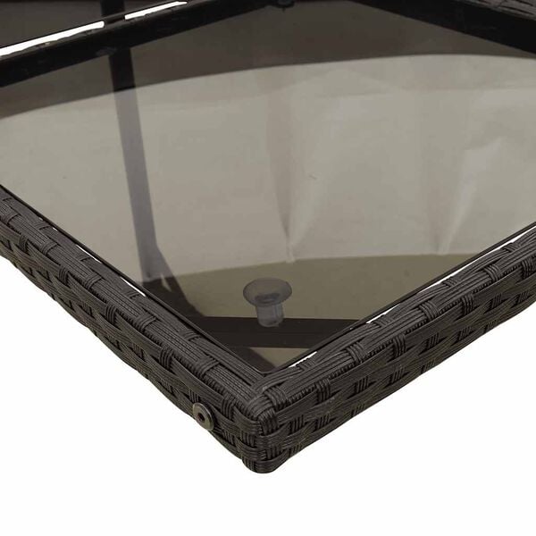 vidaXL 15-delige Tuinset met kussens poly rattan zwart