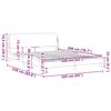 vidaXL Bedframe "Dover" kunstleer zwart en wit 160x200 cm