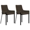 vidaXL Eetkamerstoelen 2 st stof bruin