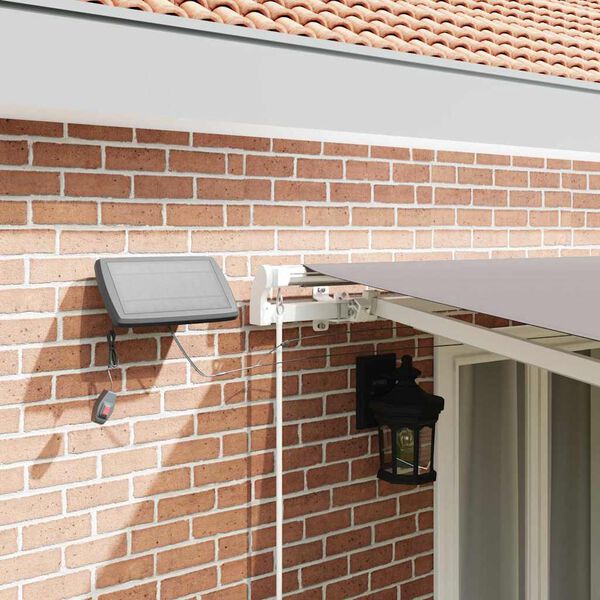 vidaXL Inklapbaar Zonnescherm Lichtgrijs 500 &times; 300 cm Stof en Staal