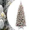 vidaXL Kunstkerstboom Wit 180 cm PVC en Plastic en Staal en PE