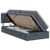 vidaXL LED Opslagbed met Matras Donkergrijs 90 x 190 cm Fluweel