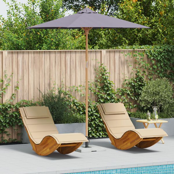 vidaXL Tuinparasol Donkergrijs 240 x 240 x 260 cm Bamboe