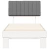 vidaXL Bedframe met Gevoerd Hoofdgedeelte Lichtgrijs 90 x 190 cm