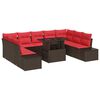 vidaXL Tuin Sofa Set 10 st Bruin poly rattan