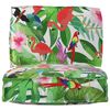 vidaXL Pallet Kussen Set Bloemen 2 pcs Tropische Jungle Oxford Stof