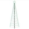 vidaXL LED Kerstboom 180 cm 168 LED's Meerkleurig Staal Zwart