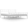 vidaXL Bedframe met hoofd- en voeteneinde metaal wit 183x213 cm