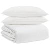 vidaXL Dekbed Set met kussen 3 st Wit Donsveertjes