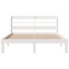 vidaXL Bedframe met hoofdeinde zonder matras 140x190 cm wit